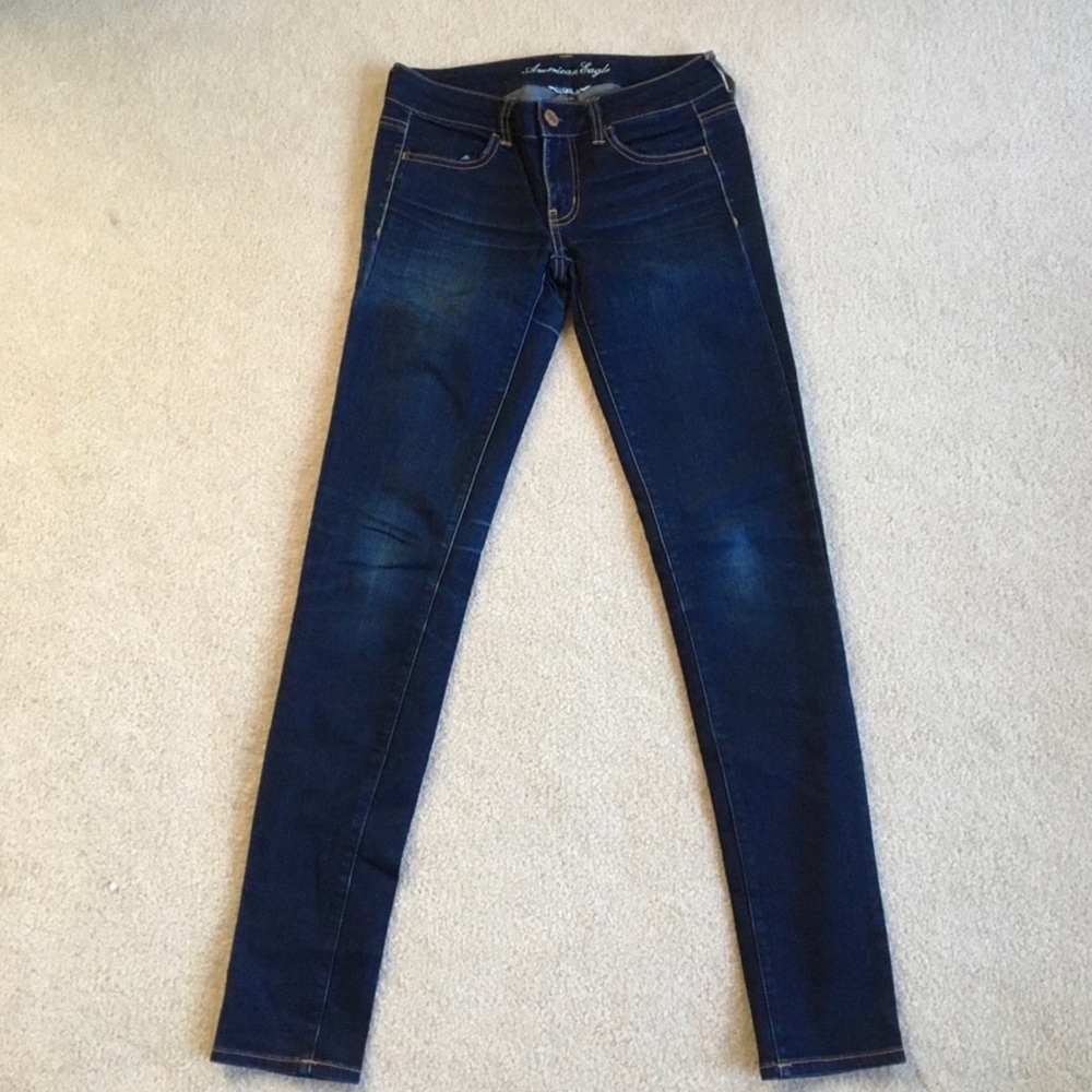 American Eagle Outfitters Dark Wash Skinny Jeans | Size 2 Long